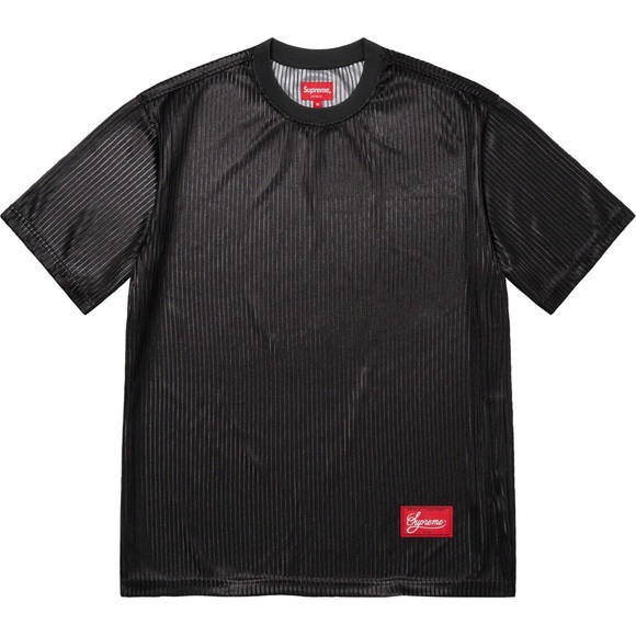 Supreme Gradient Mesh Stripe Jersey Black SS23 Men's Size XL Patch